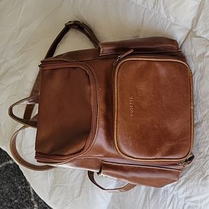 Leather backpack